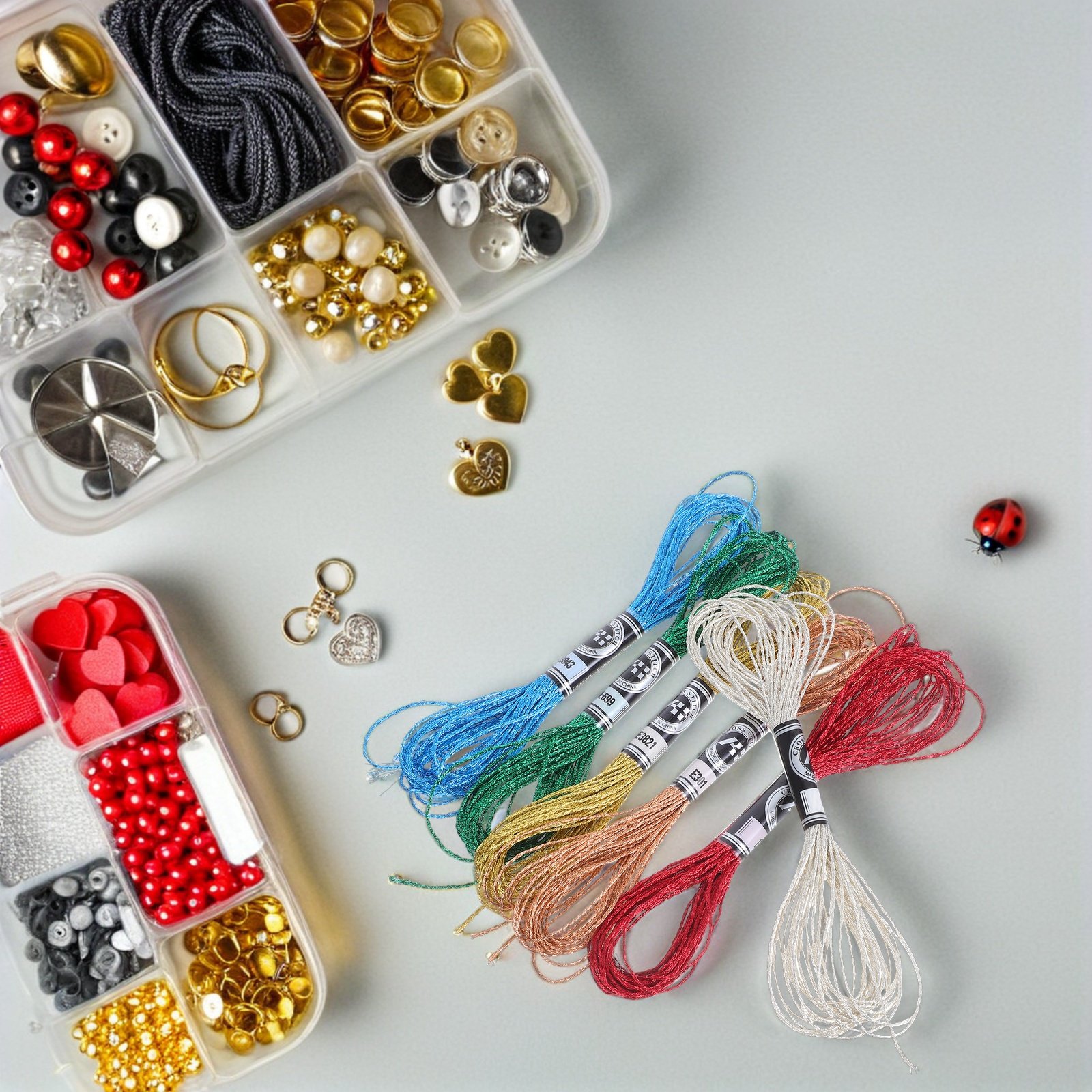 Embroidery Diy - 6Pcs Benang Bordir Metalik Mewah, Tahan
