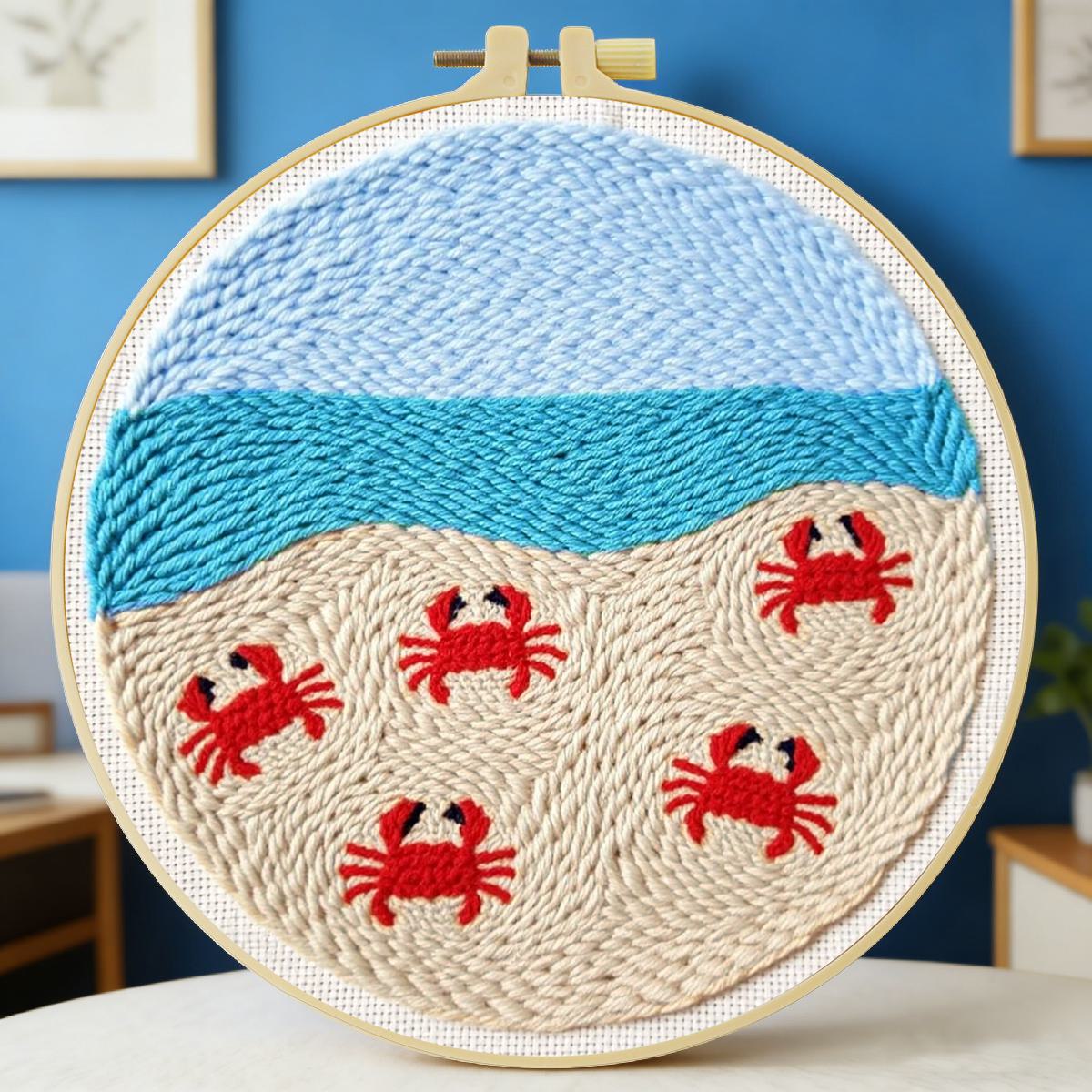 Printed Embroidery Kit - Set Kit Sulaman Jarum Punch Motif