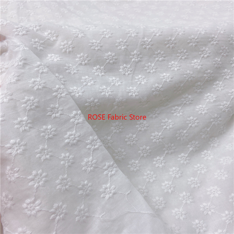 Embroidery Eyelet - Kain Lubang Bordir Katun Kain Katun