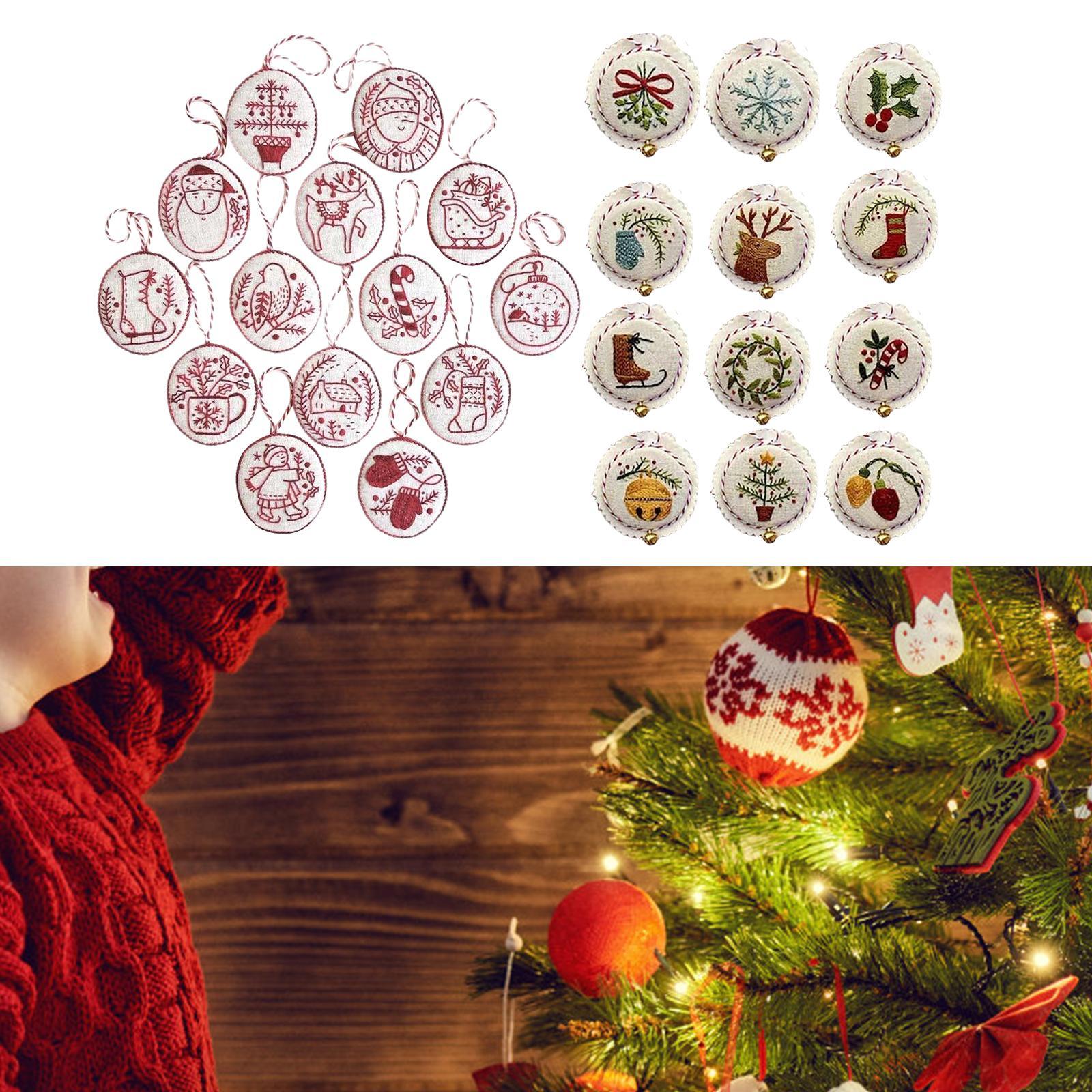 Embroidery Xmas Ornaments - Perlengkapan Hiasan Natal Bordir Tangan Dekorasi