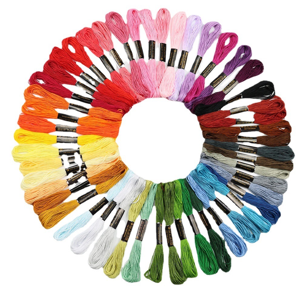 Embroidery Diy - Benang jahit silang 50 warna tetap.