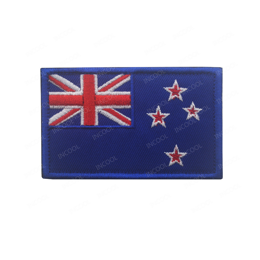 Embroidery Uk - Patch bendera bordir Selandia Baru Fern