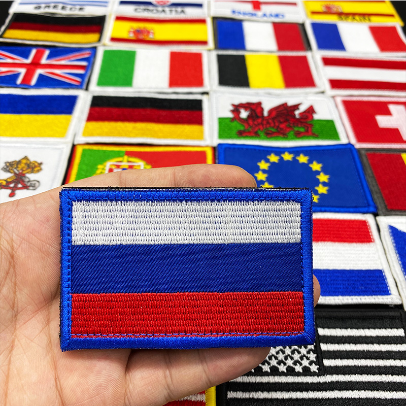 Embroidery Uk - Bendera Negara Bordir Kait Lingkaran Patch