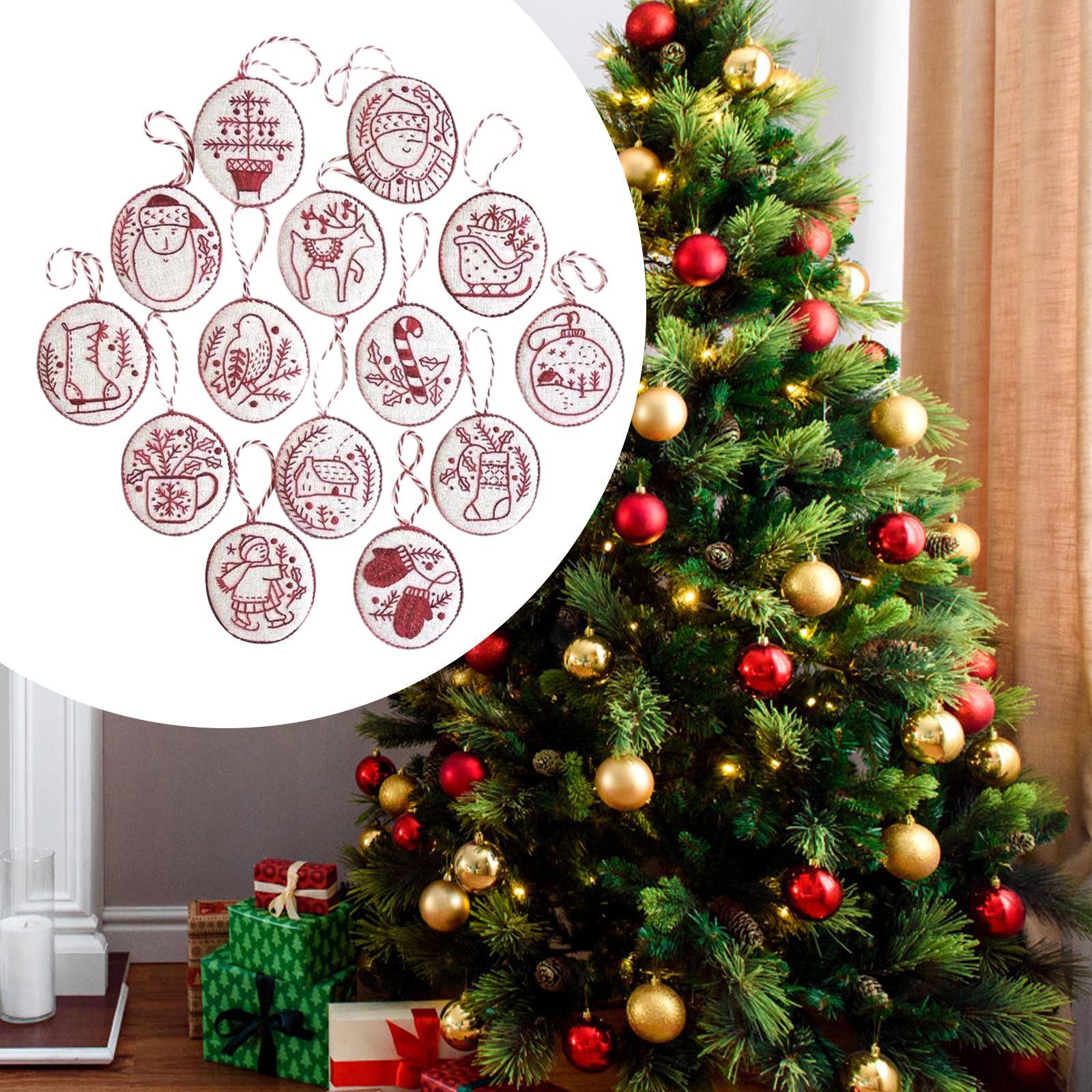 Embroidery Xmas Ornaments - Kit Ornamen Natal Bordir Tangan Dekorasi