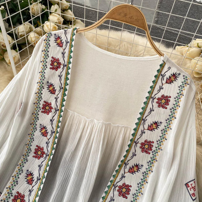 Kaus wanita musim panas, Kaus  - Embroidery Cardigan ulasan dan harga