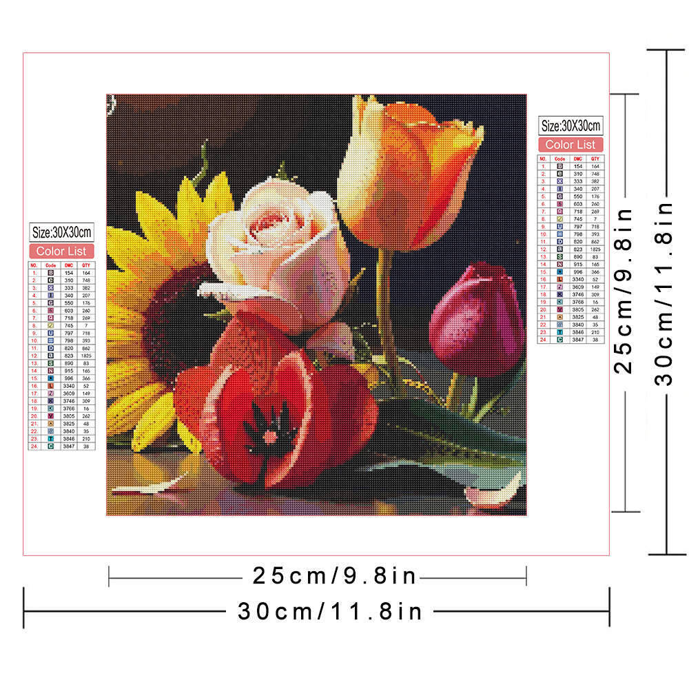 Lukisan Berlian HUACAN Full Dr - Embroidery Rose Stitch ulasan dan harga