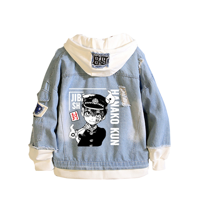 Jaket Toilet Hanako-kun Demin  - Embroidery Jacket Jeans ulasan dan harga