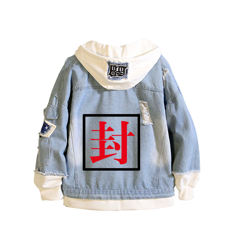 Jaket Toilet Hanako-kun Demin  - Embroidery Jacket Jeans ulasan dan harga