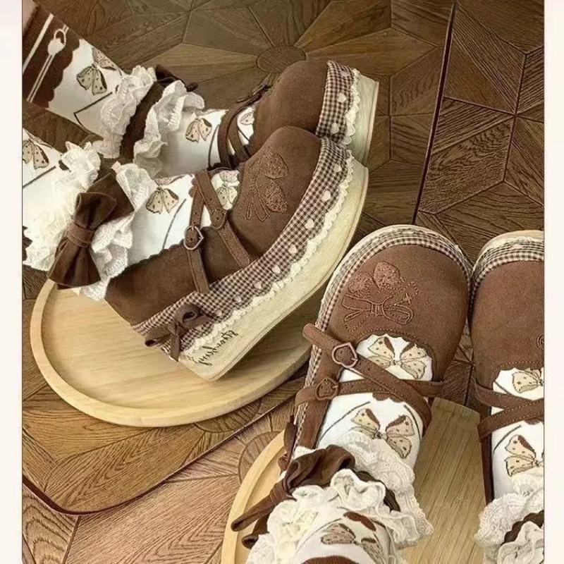 Sepatu Lolita High Heels Penam - Embroidery Canvas ulasan dan harga