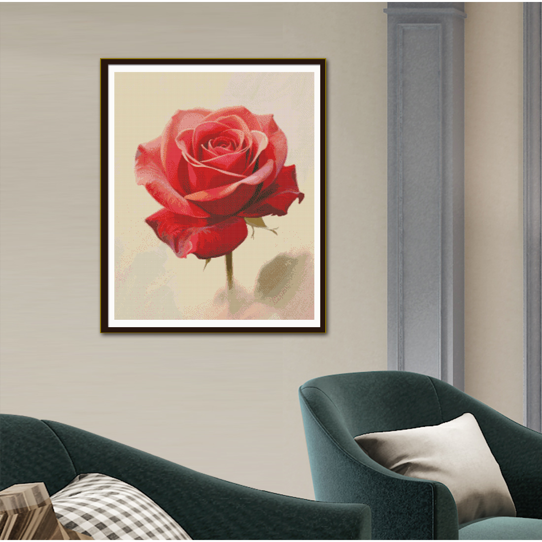 Bordir silang dengan motif maw - Embroidery Rose Stitch ulasan dan harga