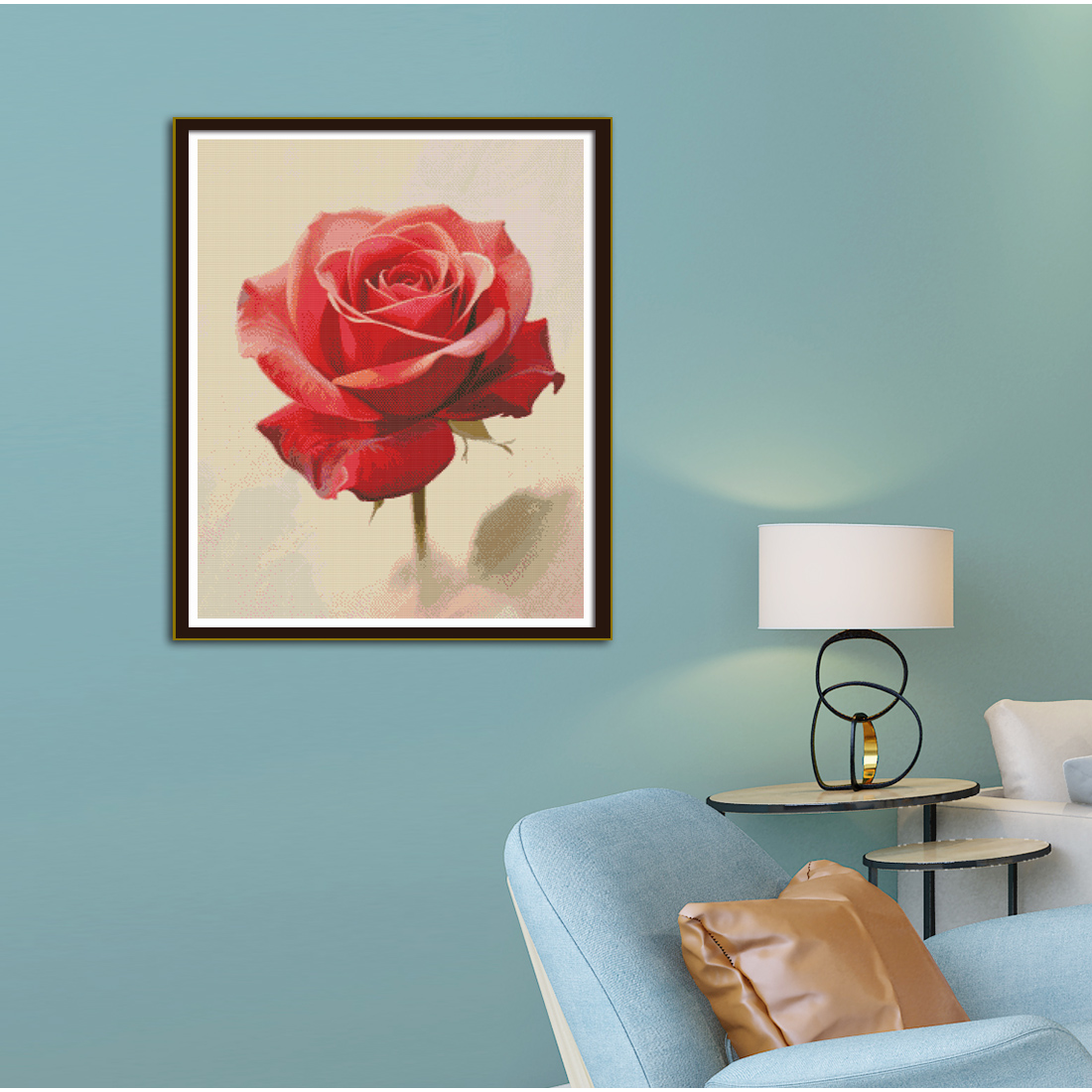 Bordir silang dengan motif maw - Embroidery Rose Stitch ulasan dan harga