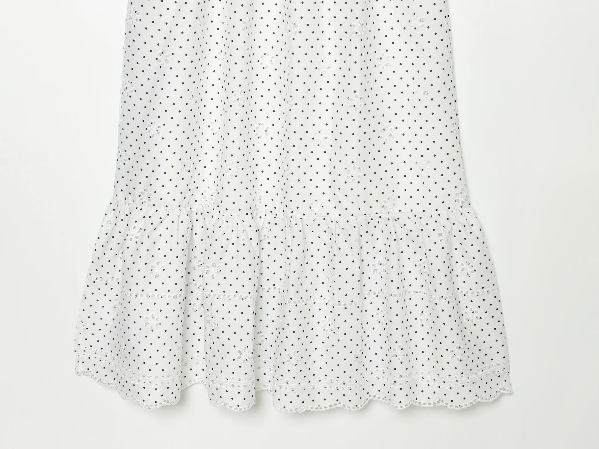 BSAY Gaun Midi Bordir Polka Do - Embroidery Eyelet ulasan dan harga