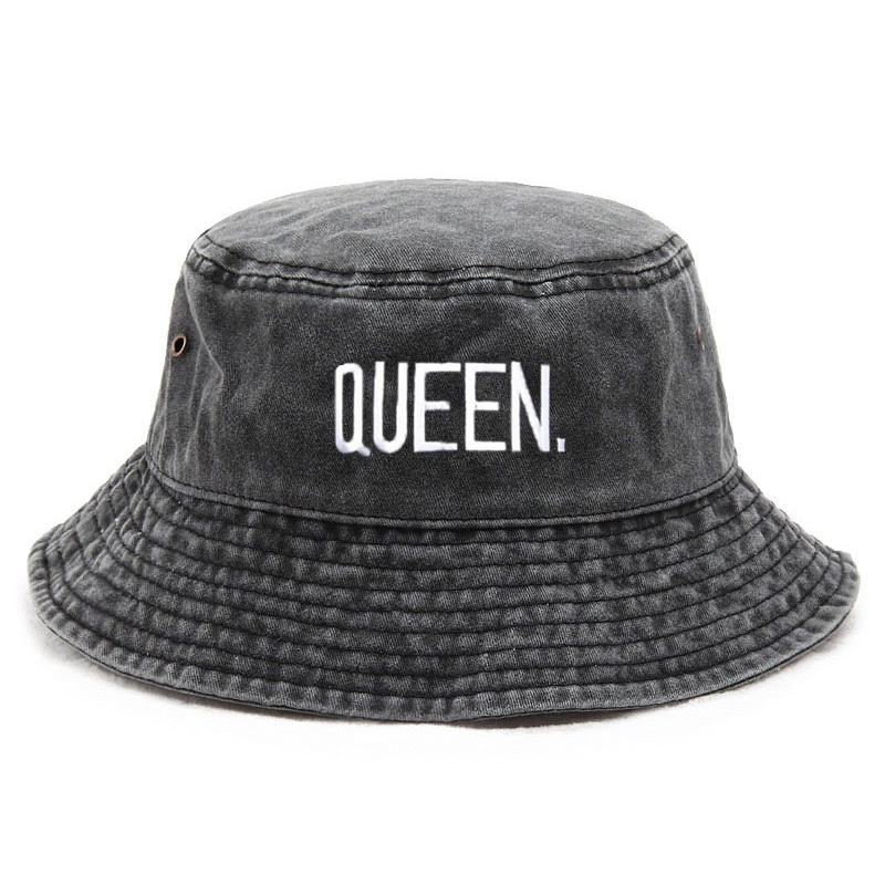 Topi Bucket Vintage Queen Wash - Embroidery Hat Machine ulasan dan harga