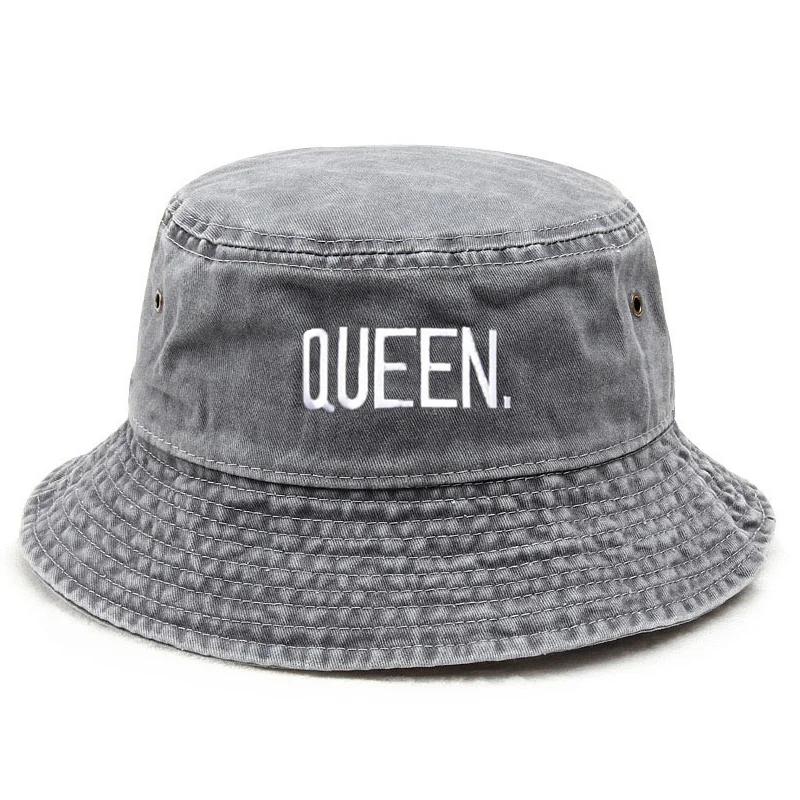 Topi Bucket Vintage Queen Wash - Embroidery Hat Machine ulasan dan harga