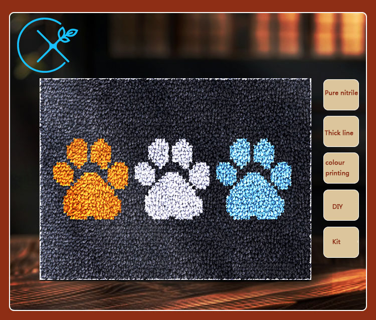 Kit Kait Kait Kucing Hitam Kar - Printed Embroidery Kit ulasan dan harga