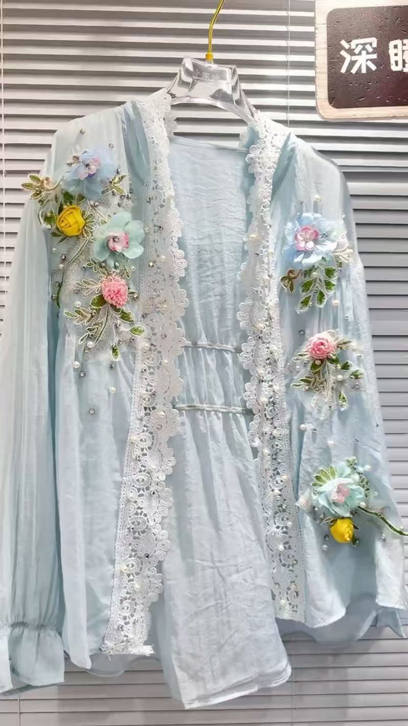 Kemeja Tabir Surya Berkerudung - Embroidery Cardigan ulasan dan harga