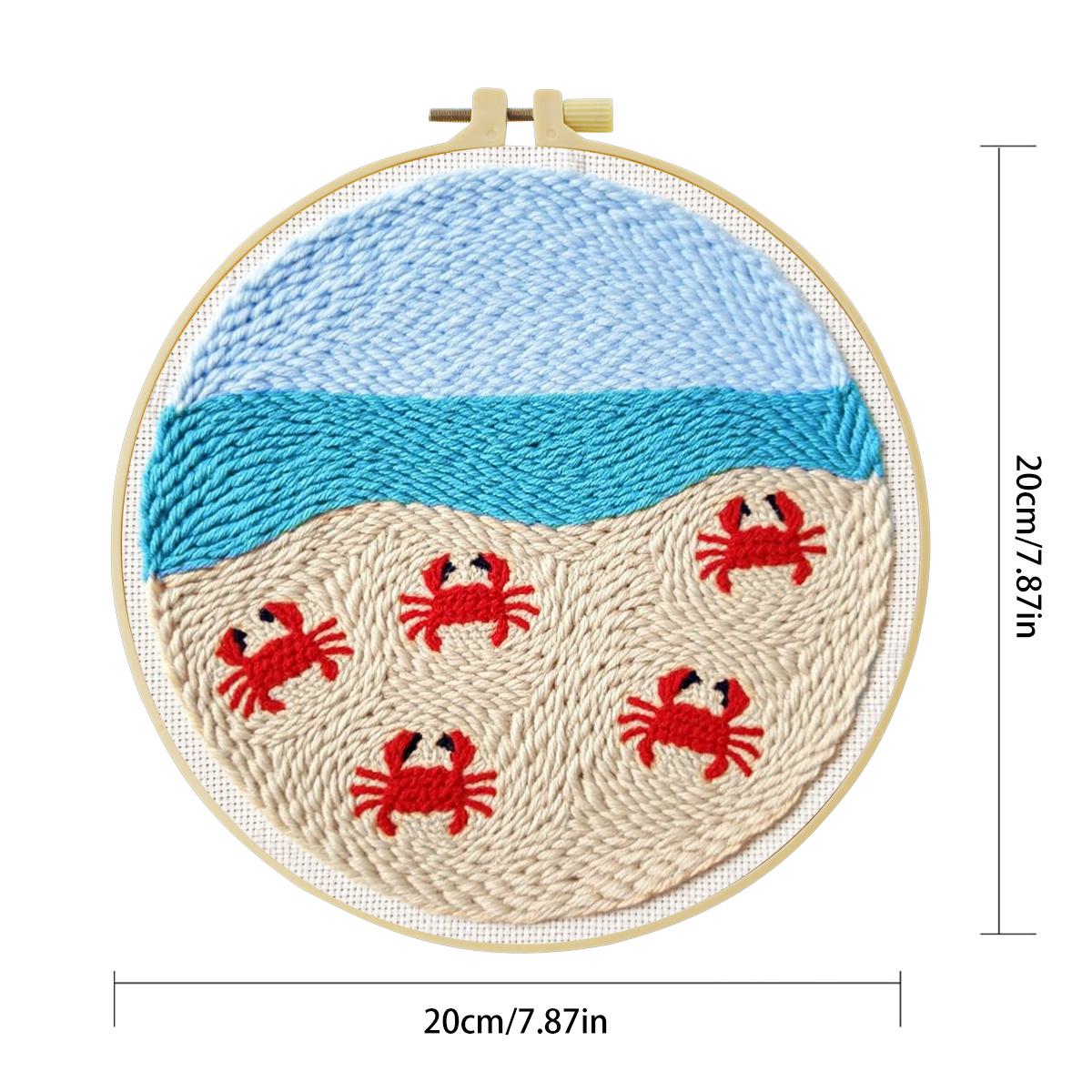 Set Kit Sulaman Jarum Punch Mo - Printed Embroidery Kit ulasan dan harga