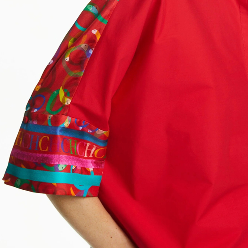 Kemeja wanita kasual, atasan m - Embroidery Motif ulasan dan harga