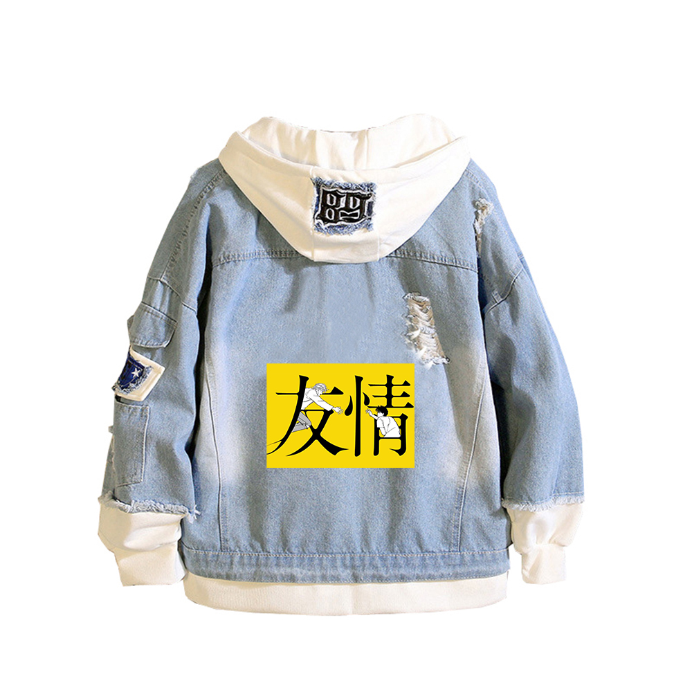 Jaket Denim Ikan Pisang Hoodie - Embroidery Jacket Jeans ulasan dan harga