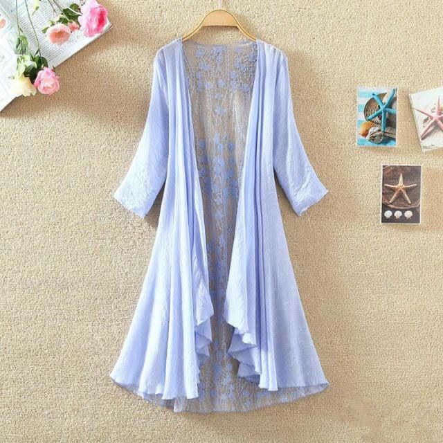 Kardigan Musim Panas Pantai Li - Embroidery Cardigan ulasan dan harga