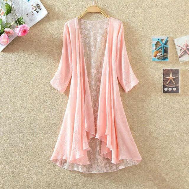 Kardigan Musim Panas Pantai Li - Embroidery Cardigan ulasan dan harga