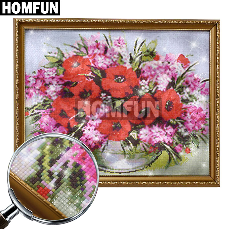 HOMFUN Kit Jahit Bordir Berlia - Embroidery Rose Stitch ulasan dan harga