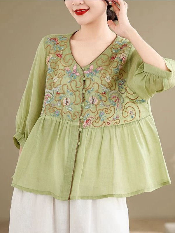 Kemeja Gaya Cardigan Tipis Ker - Embroidery Cardigan ulasan dan harga