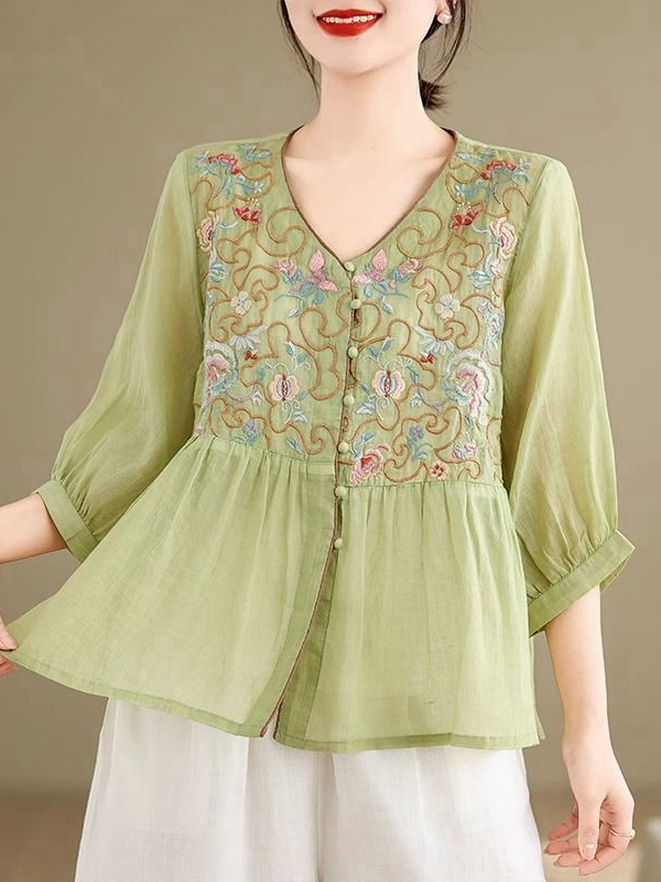 Kemeja Gaya Cardigan Tipis Ker - Embroidery Cardigan ulasan dan harga