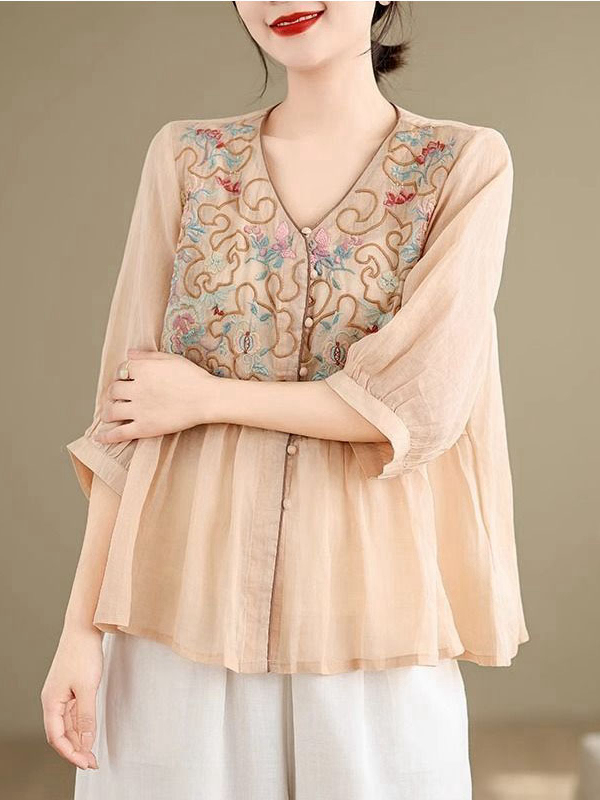 Kemeja Gaya Cardigan Tipis Ker - Embroidery Cardigan ulasan dan harga