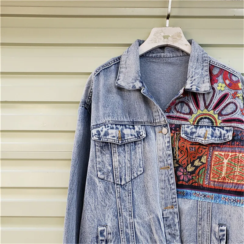 Jaket Denim Saku Besar Sambung - Embroidery Jacket Jeans ulasan dan harga