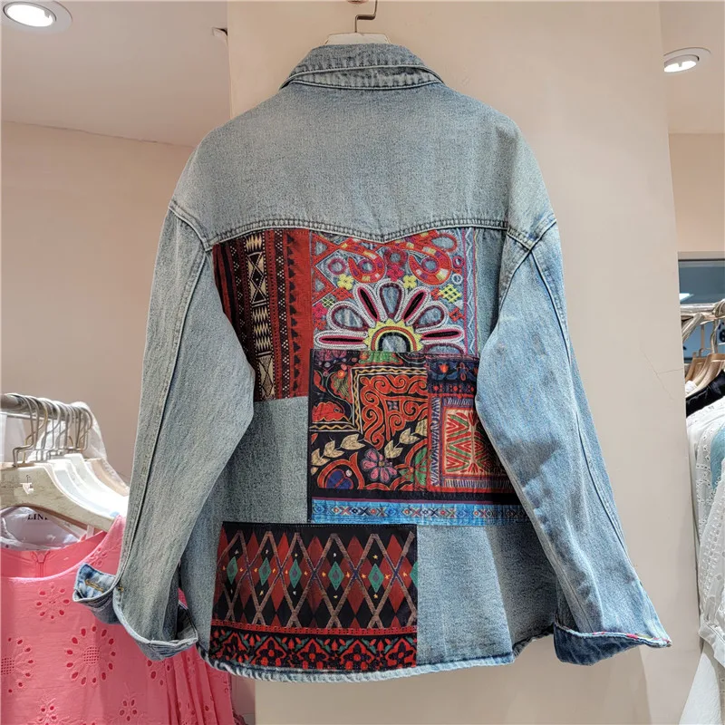 Jaket Denim Sambungan Bordir B - Embroidery Jacket Jeans ulasan dan harga