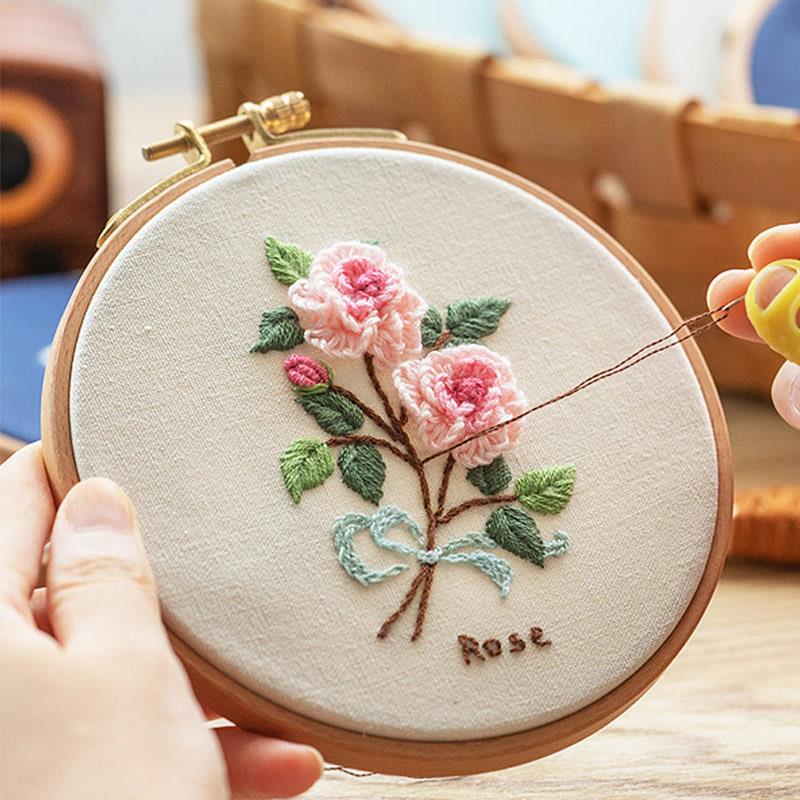 1 Buah Tempat Cincin Lingkaran - Embroidery Motif ulasan dan harga
