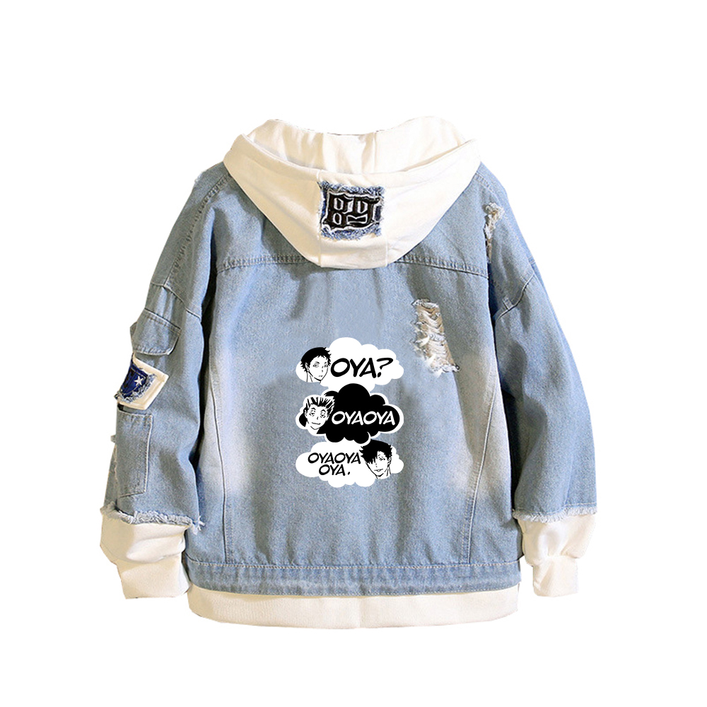 Haikyuu Karasuno VBC Jaket Jea - Embroidery Jacket Jeans ulasan dan harga