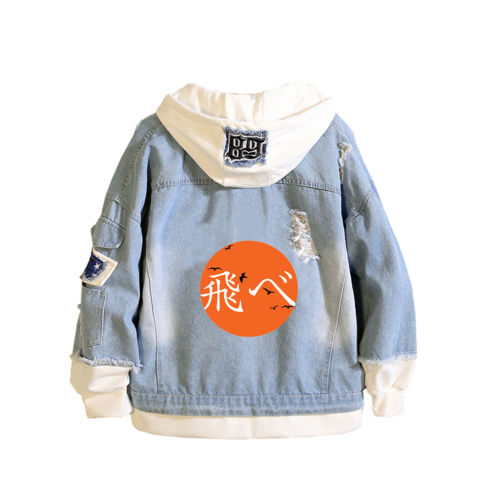 Haikyuu Karasuno VBC Jaket Jea - Embroidery Jacket Jeans ulasan dan harga
