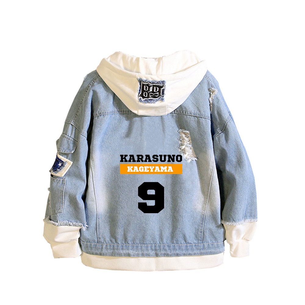 Haikyuu Karasuno VBC Jaket Jea - Embroidery Jacket Jeans ulasan dan harga