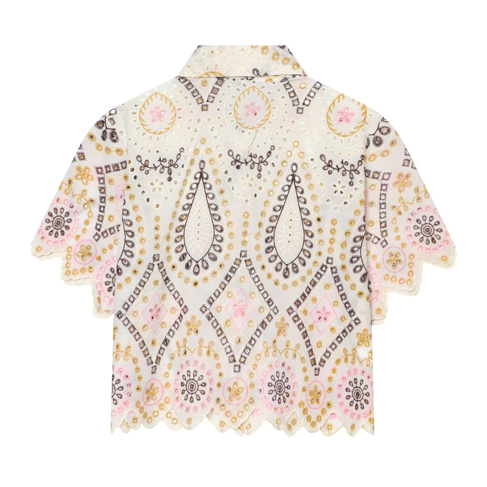 PRINTKAOIR Kemeja Wanita Bordi - Embroidery Eyelet ulasan dan harga