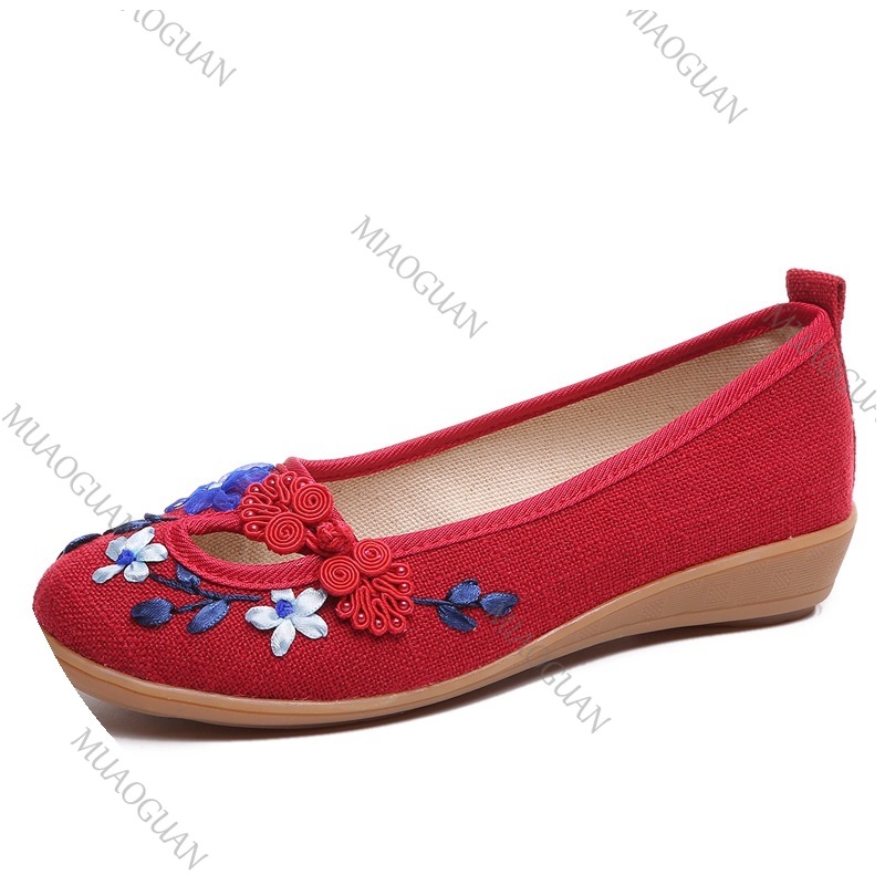 Sepatu Platform Wedge Nyaman W - Embroidery Canvas ulasan dan harga