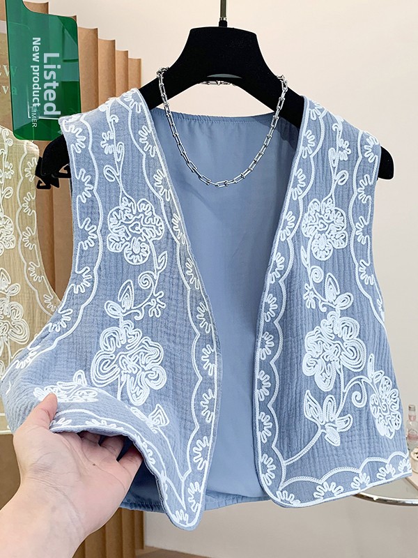 Rompi Kardigan Terbuka Bordir  - Embroidery Cardigan ulasan dan harga