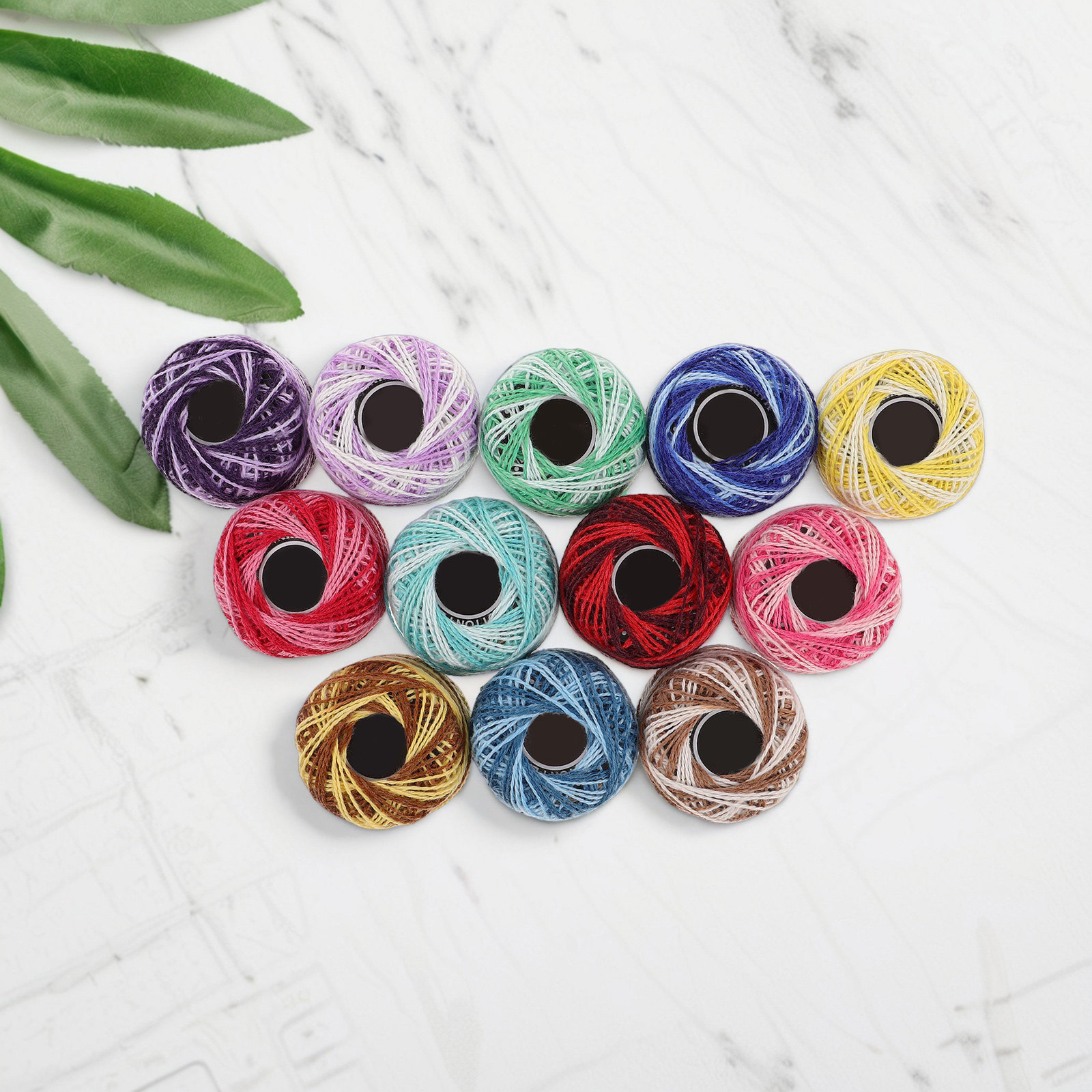 12Pcs Set Benang Bordir Katun  - Embroidery Diy ulasan dan harga