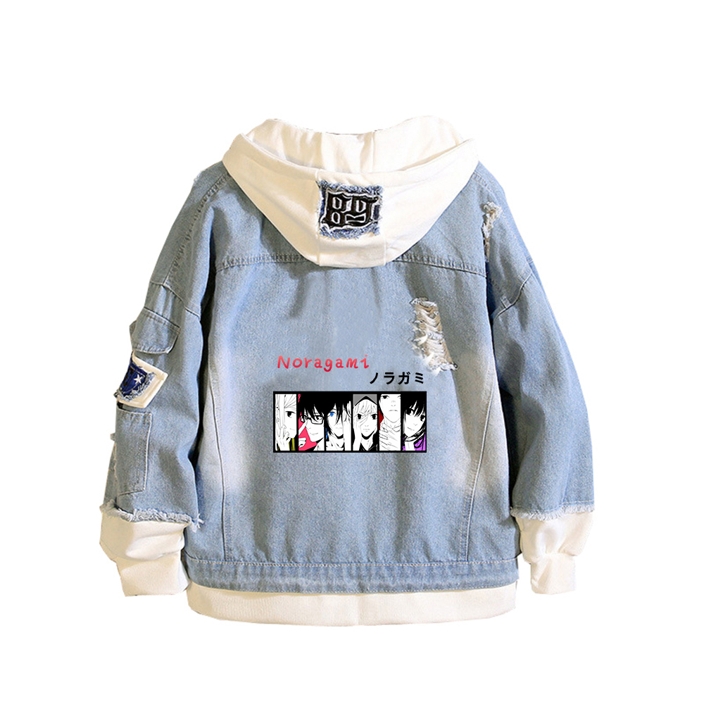 Noragami ARAGOTO Jaket Denim W - Embroidery Jacket Jeans ulasan dan harga