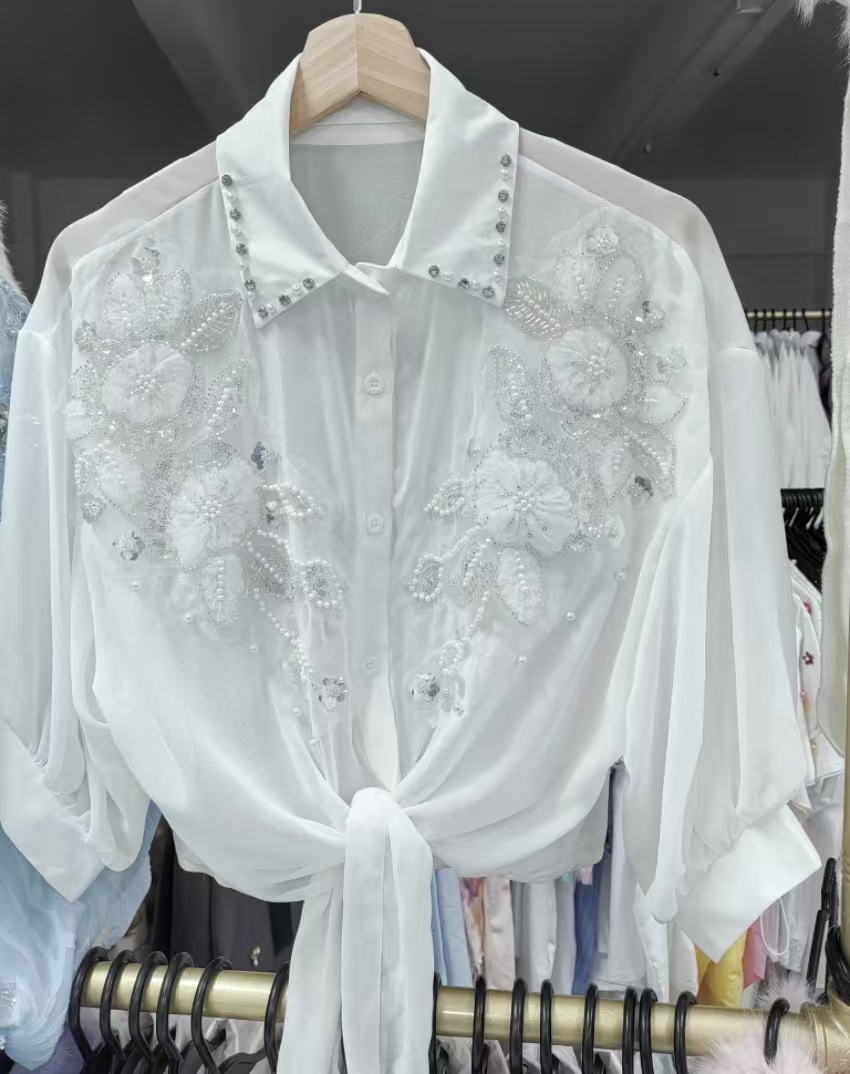 Kemeja Blus Tabir Surya Musim  - Embroidery Cardigan ulasan dan harga