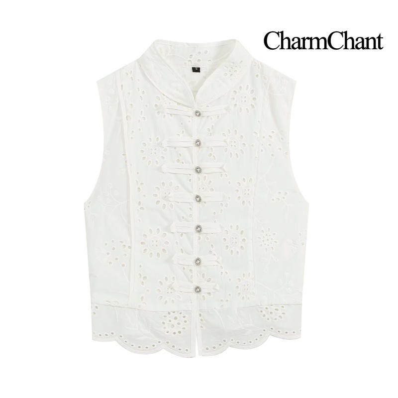 CHARMCHANT Setelan Dua Potong  - Embroidery Eyelet ulasan dan harga