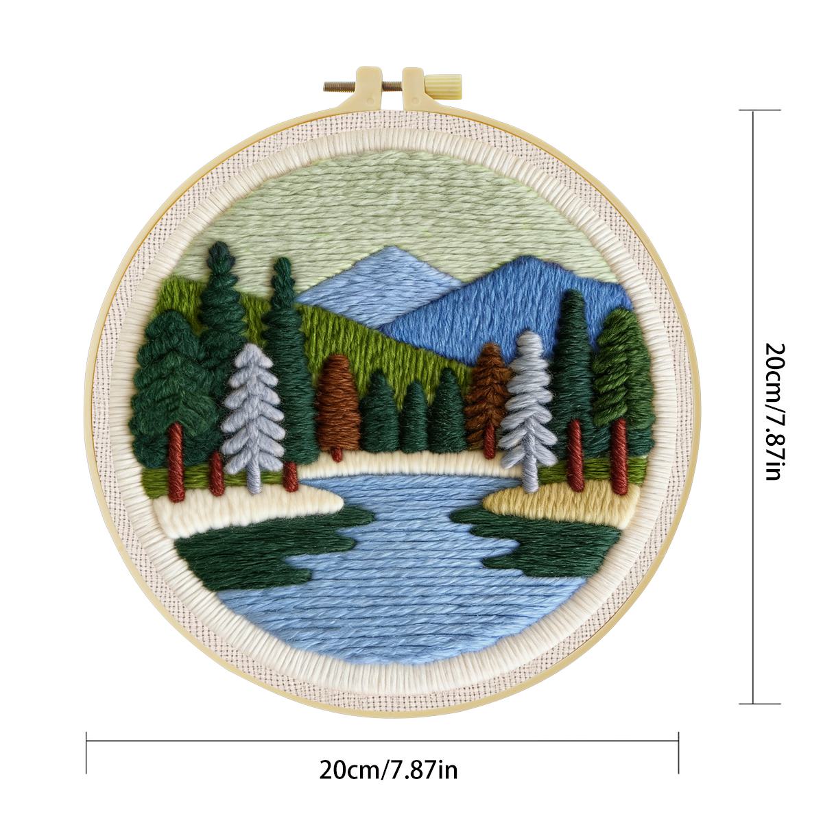 Set Kit Sulaman Jarum Punch Pe - Printed Embroidery Kit ulasan dan harga