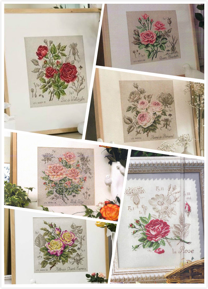 Dfea set jahitan silang mawar  - Embroidery Rose Stitch ulasan dan harga