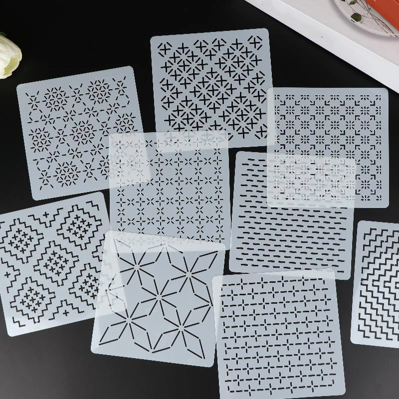 [J]9/32Pcs Template Bordir Sas - Embroidery Diy ulasan dan harga