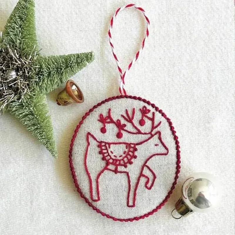 Kit Bordir Natal DIY Hiasan Ta - Embroidery Xmas Ornaments ulasan dan harga