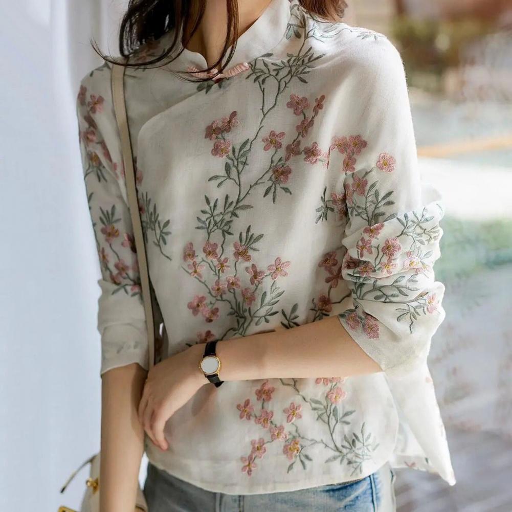 Kemeja wanita gaya Cina bordir - Embroidery Cardigan ulasan dan harga