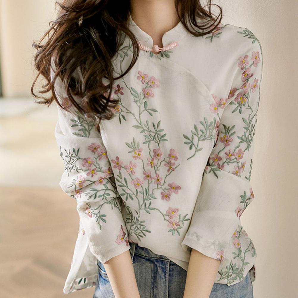 Kemeja wanita gaya Cina bordir - Embroidery Cardigan ulasan dan harga