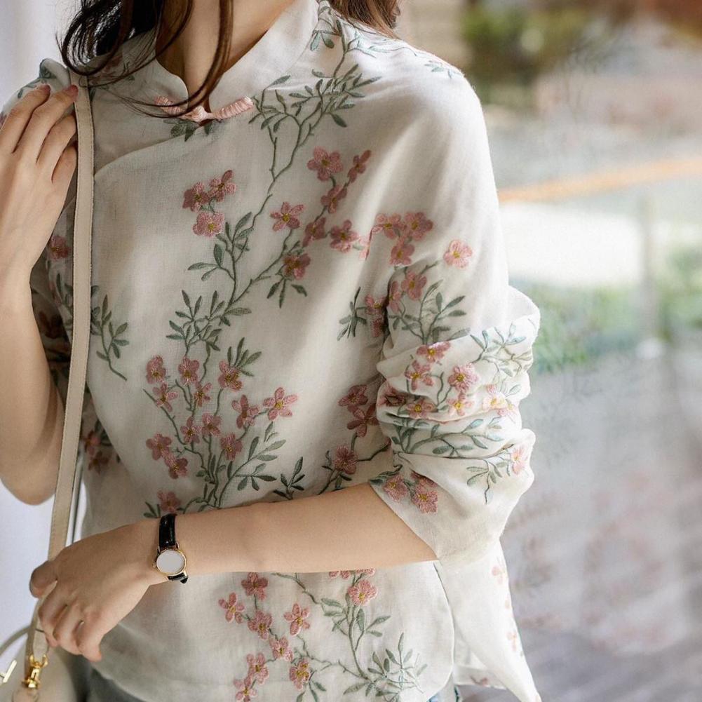 Kemeja wanita gaya Cina bordir - Embroidery Cardigan ulasan dan harga