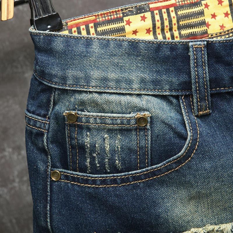 Celana pendek jeans pria berga - Embroidery Motif ulasan dan harga